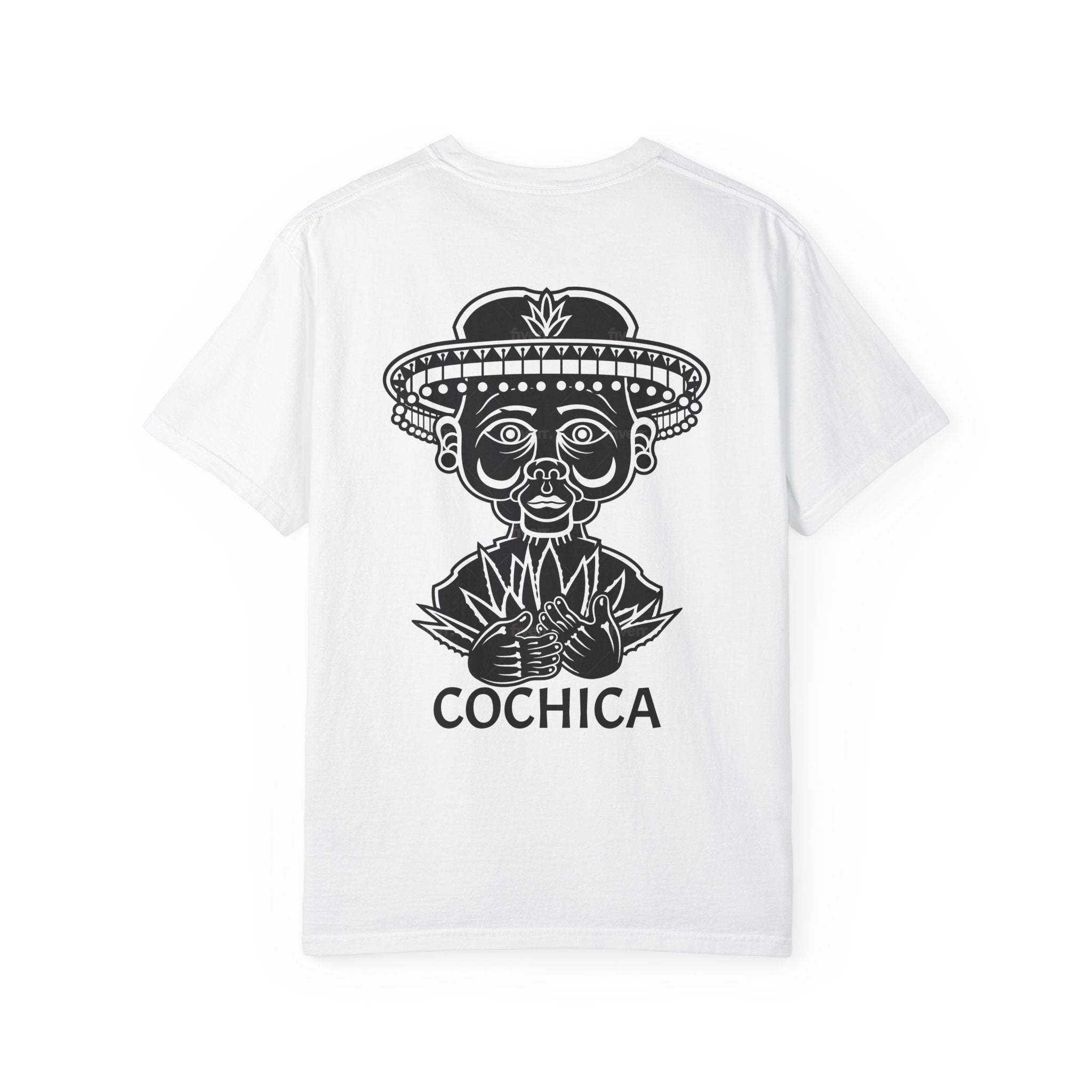 Founder T-shirt | Cochica Aztec Headdress Illustration, Back Graphic