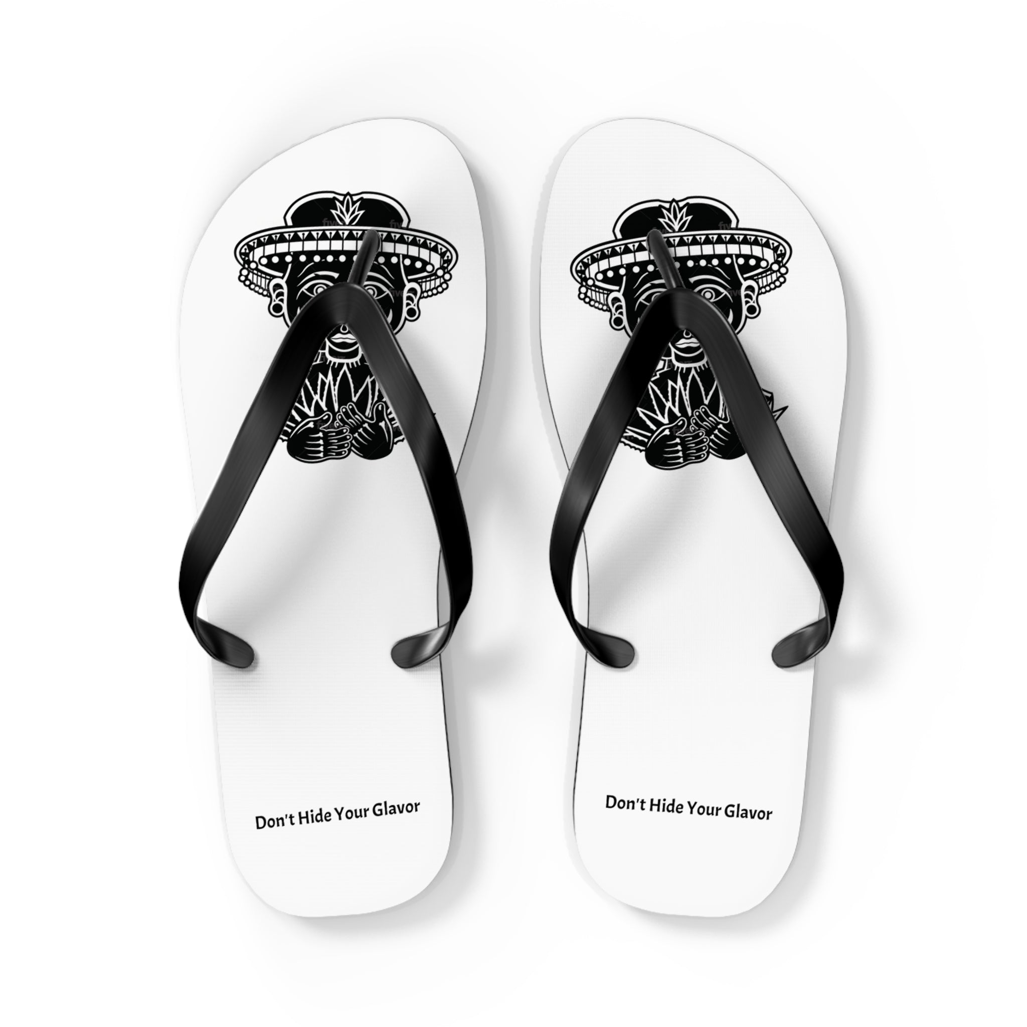 Classic Crown Graphic Flip Flops — 'Don’t Hide Your Glove' Printed Sandals