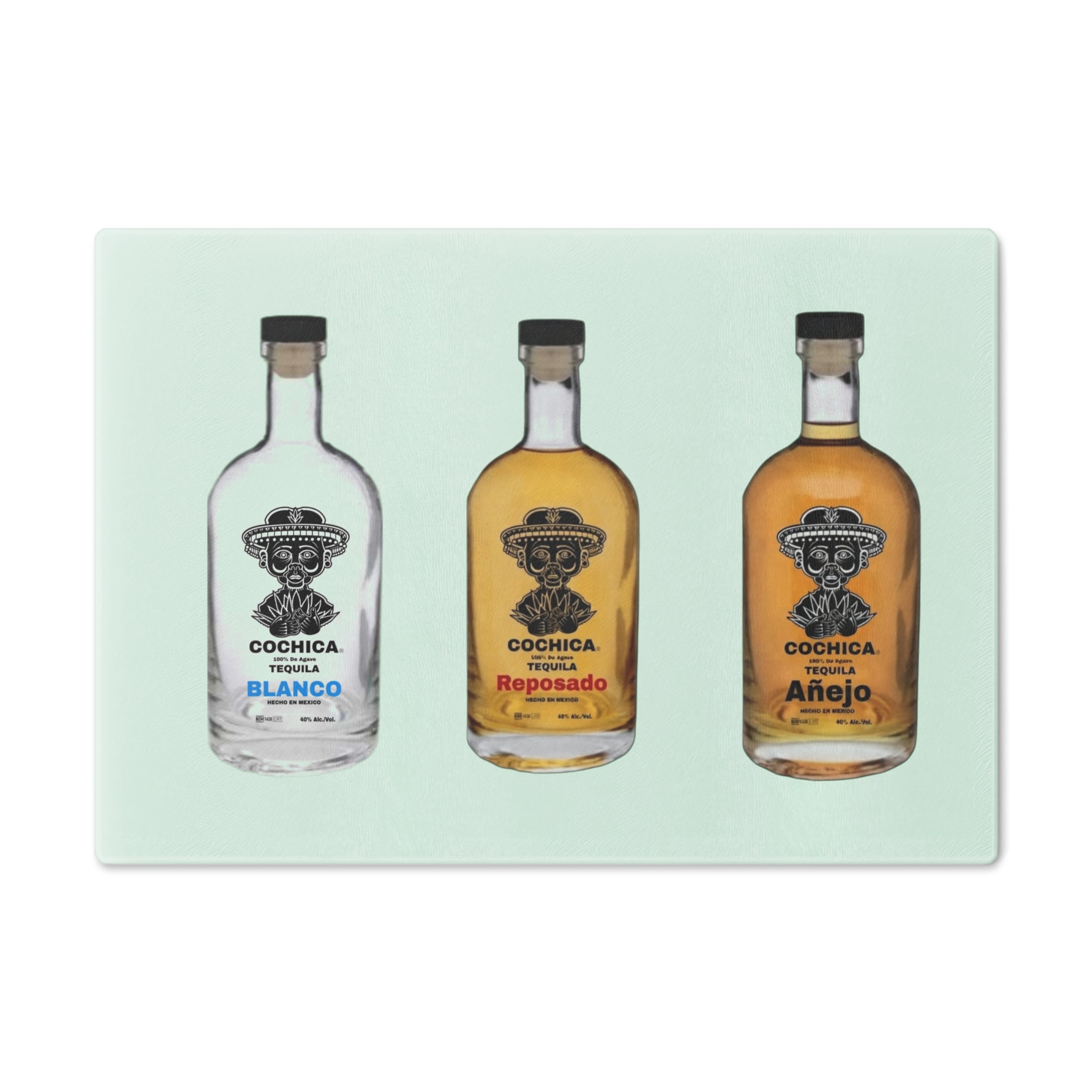 Tequila Bottle Trio Cutting Board | Glass Chopping Board, Bar Kitchen Decor
