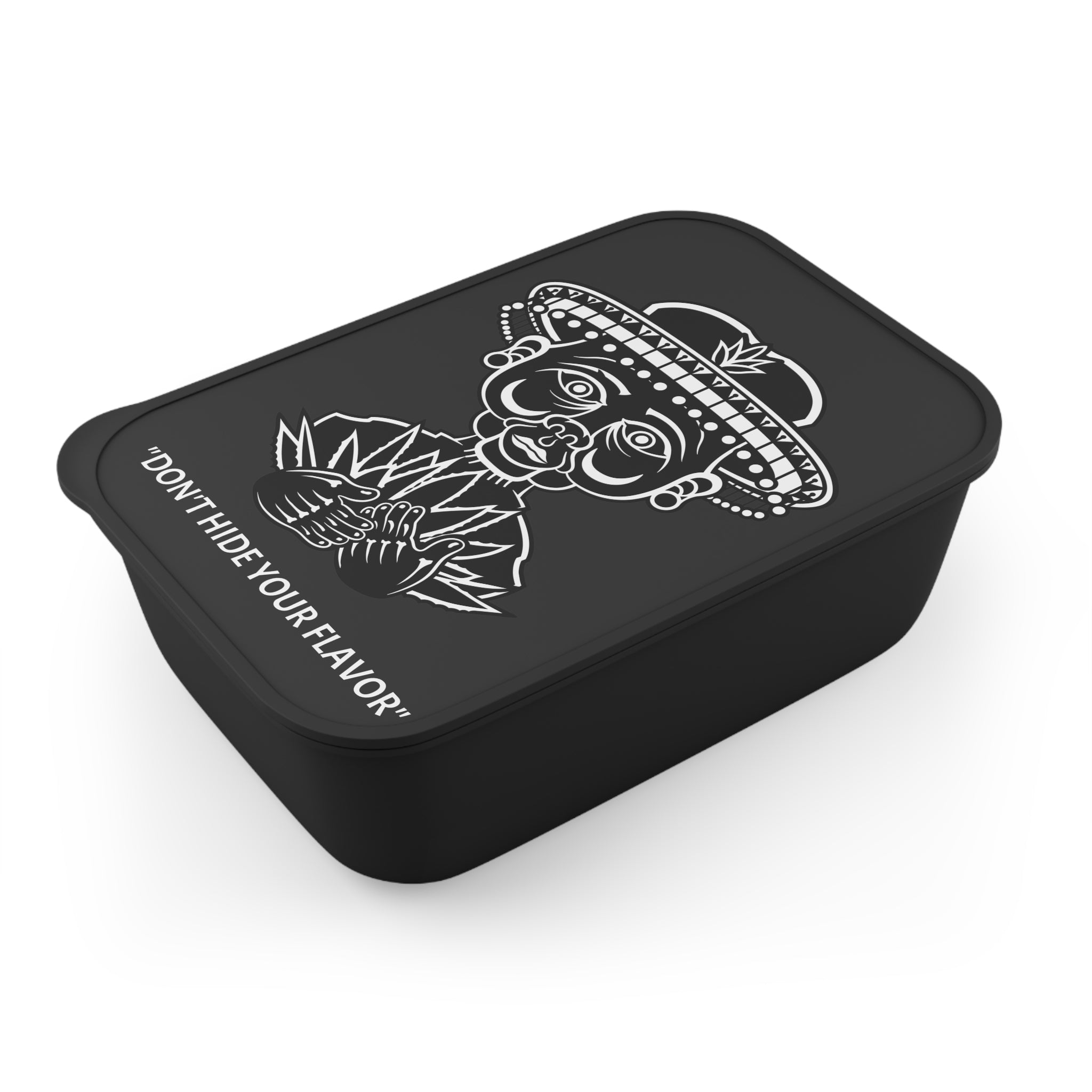 Don’t Hide Your Flavor Bento Box | PLA Lunchbox with Band & Utensils
