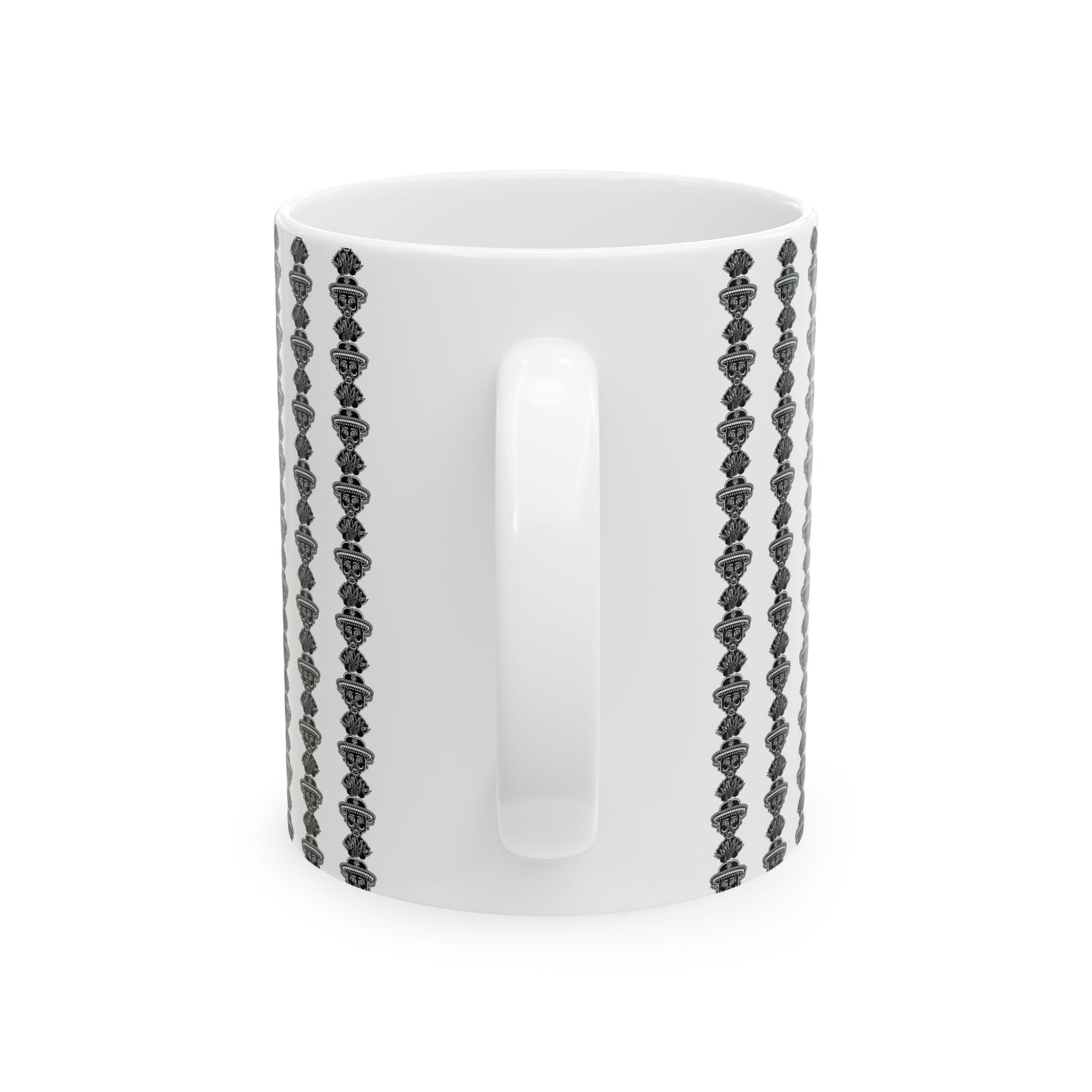 Vertical Cochica Artwork Pattern Mug | Ceramic Coffee Cup