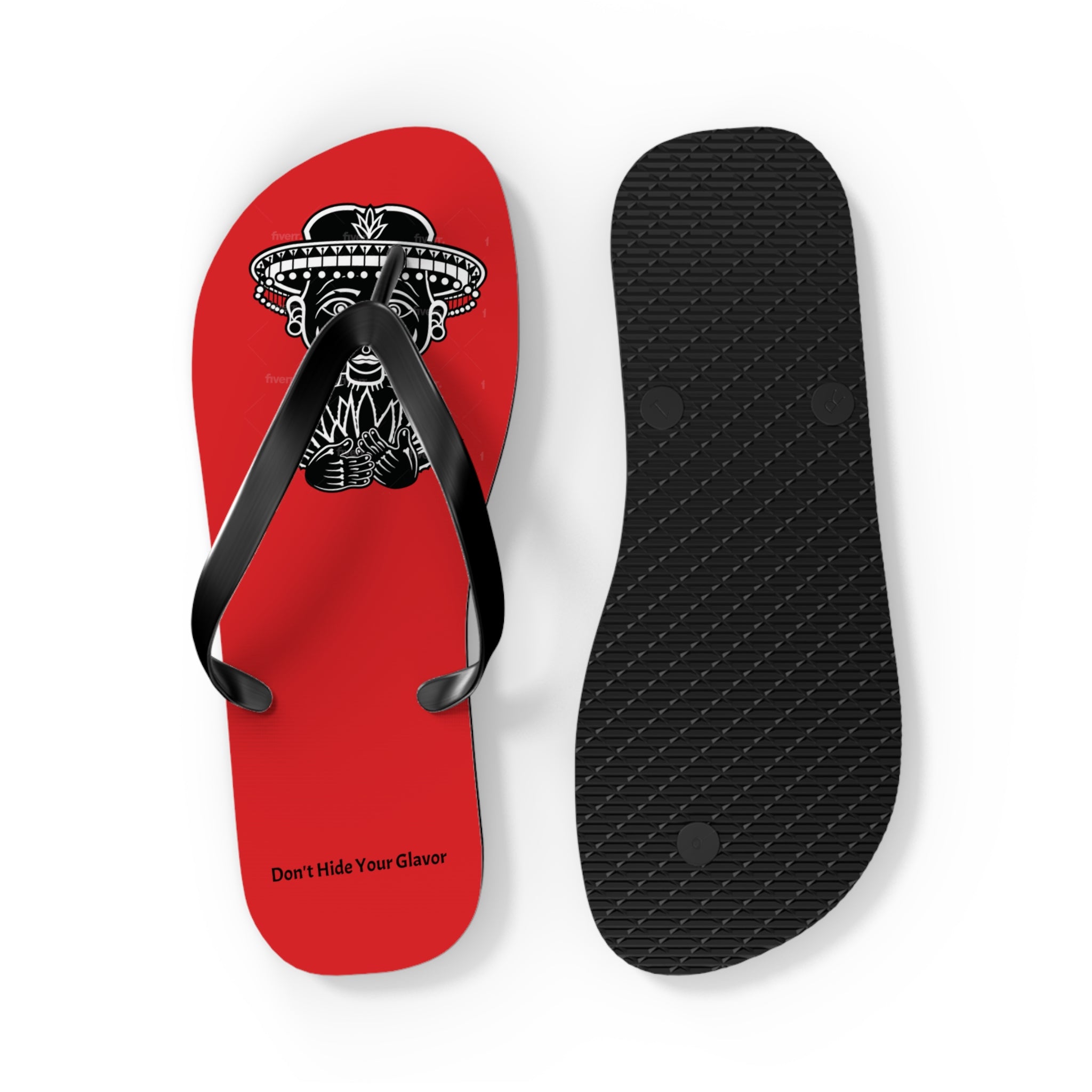 Classic Crown Graphic Flip Flops — 'Don’t Hide Your Glove' Printed Sandals