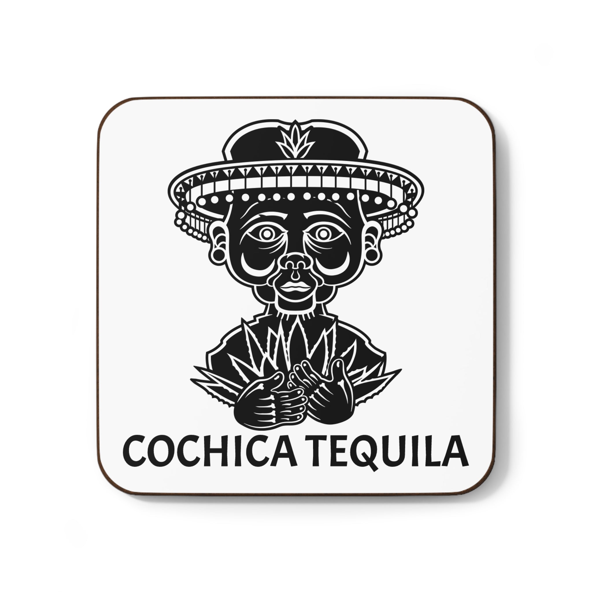 Cochica Tequila Skeleton Sombrero Coaster | Hardboard Back Coaster