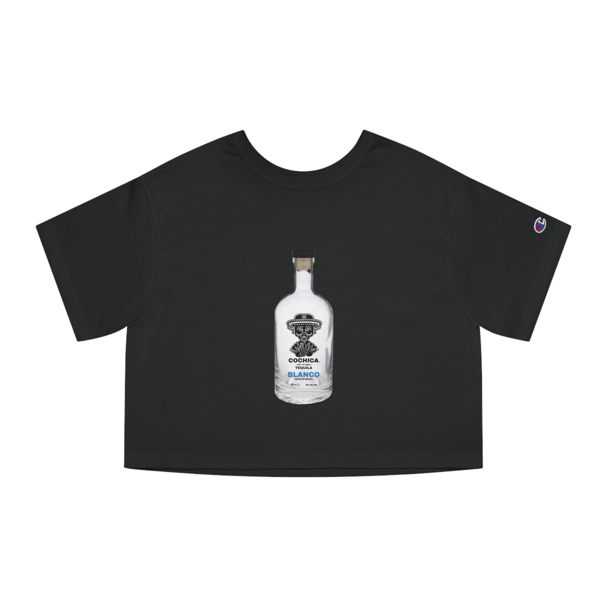 Blanco Tequila Bottle Graphic Crop Tee | Cropped T-Shirt