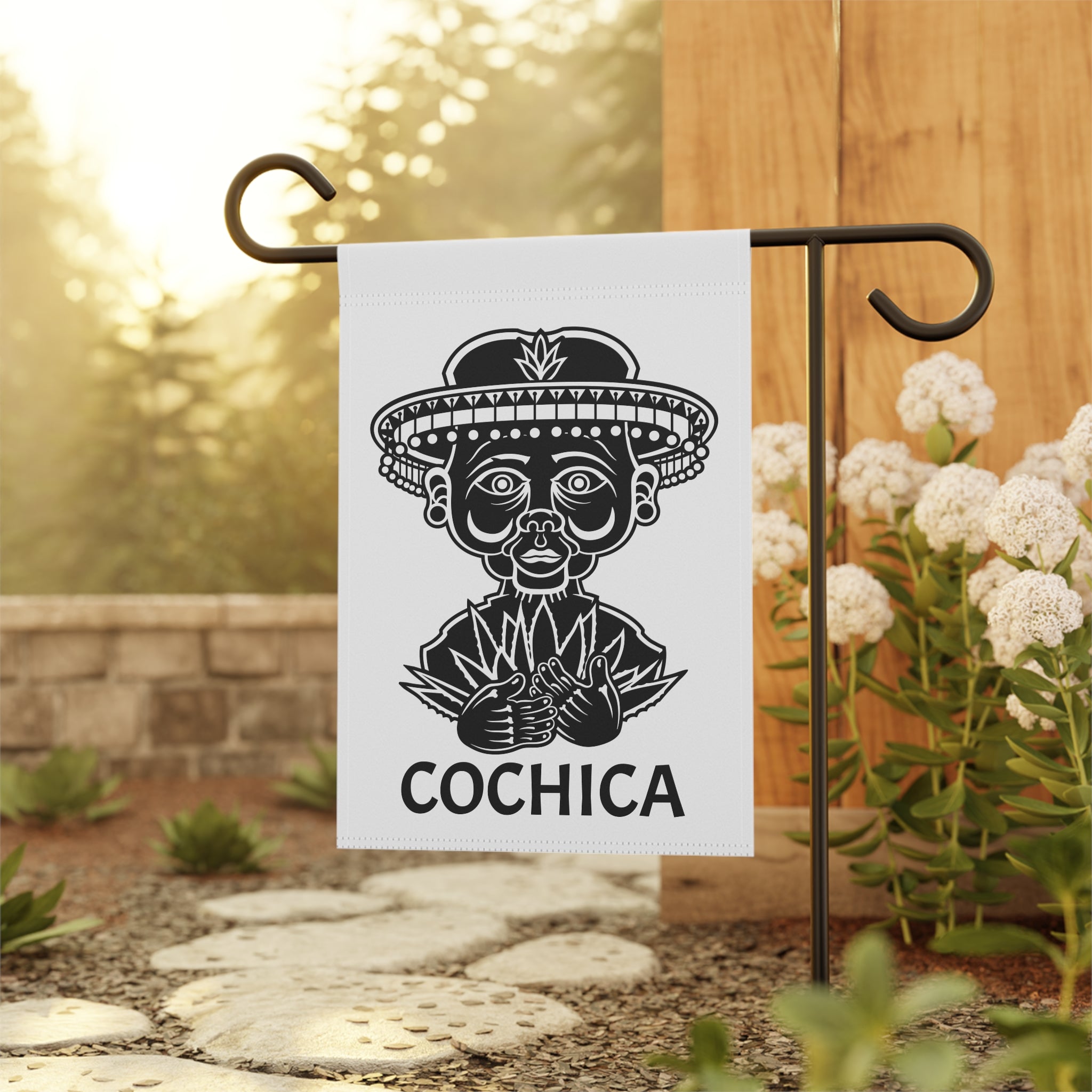Cochica Folk Portrait Garden Flag | House Banner