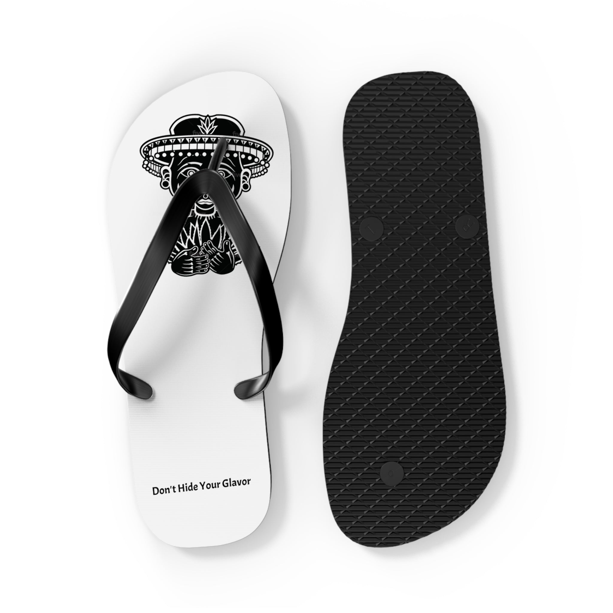 Classic Crown Graphic Flip Flops — 'Don’t Hide Your Glove' Printed Sandals