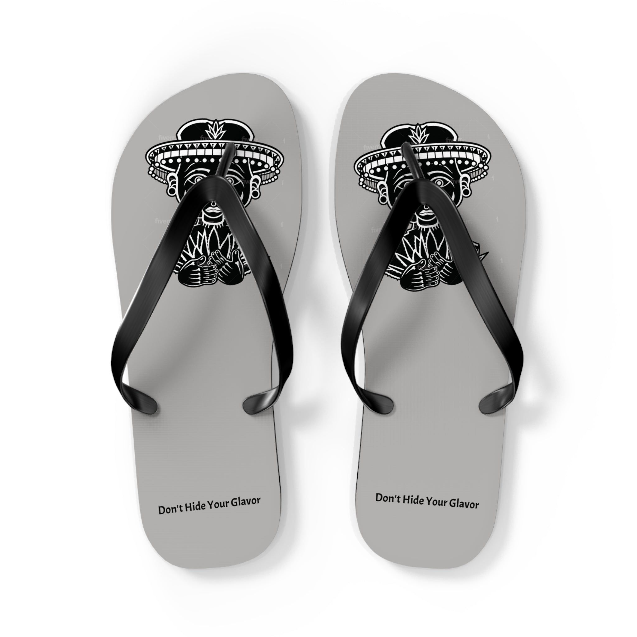 Classic Crown Graphic Flip Flops — 'Don’t Hide Your Glove' Printed Sandals