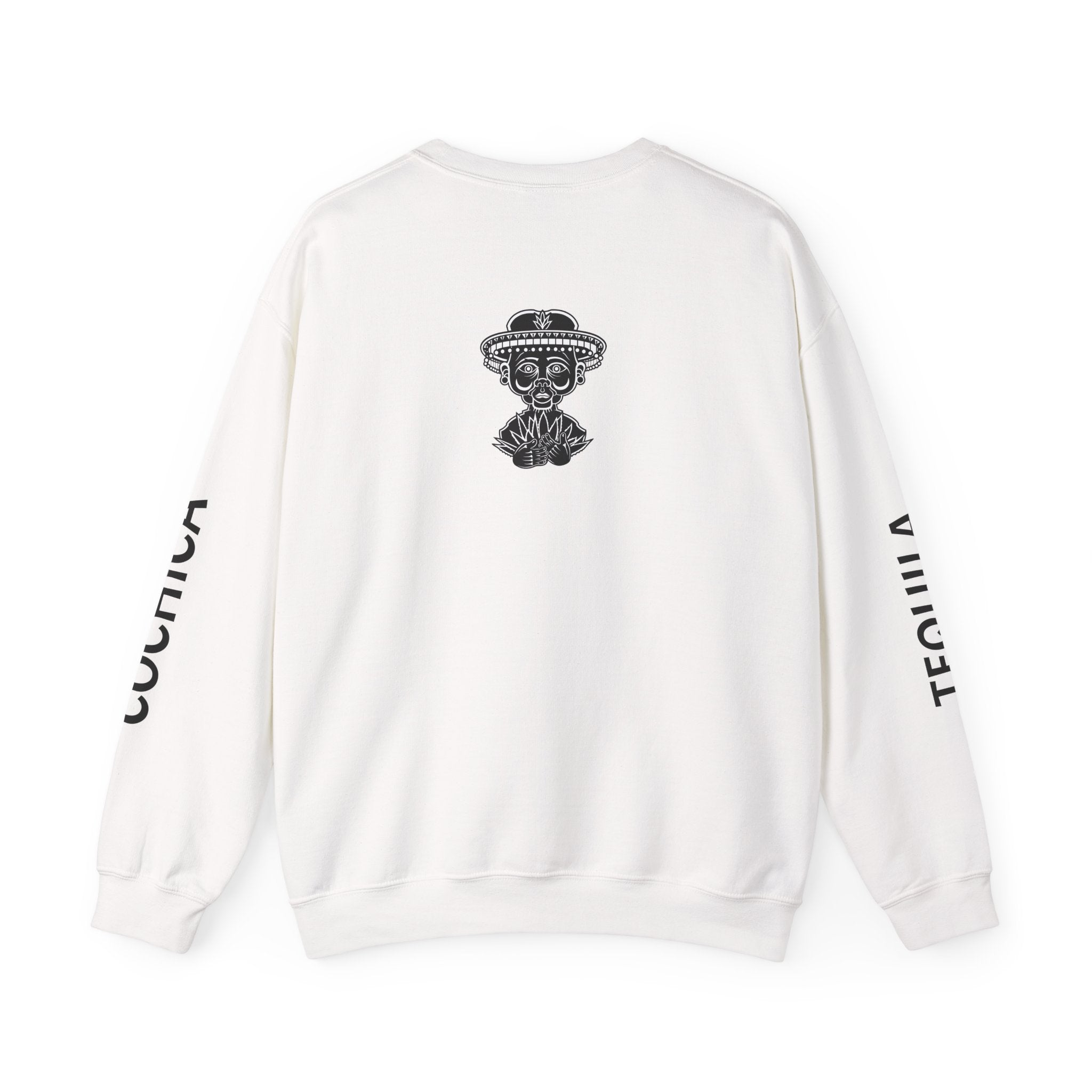 Founder Crewneck Sweatshirt | Tequila Sleeve Graphic, Day of the Dead Back Art