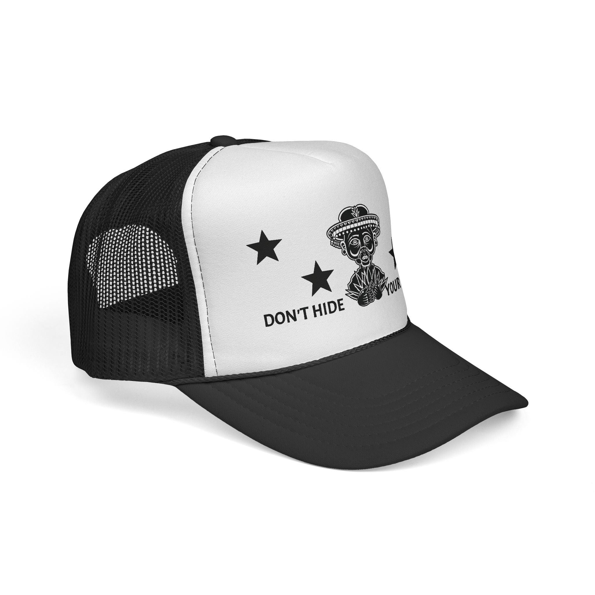 Trucker Cap – 'Don't Hide Your Flavor' Day of the Dead Skull Mesh Hat