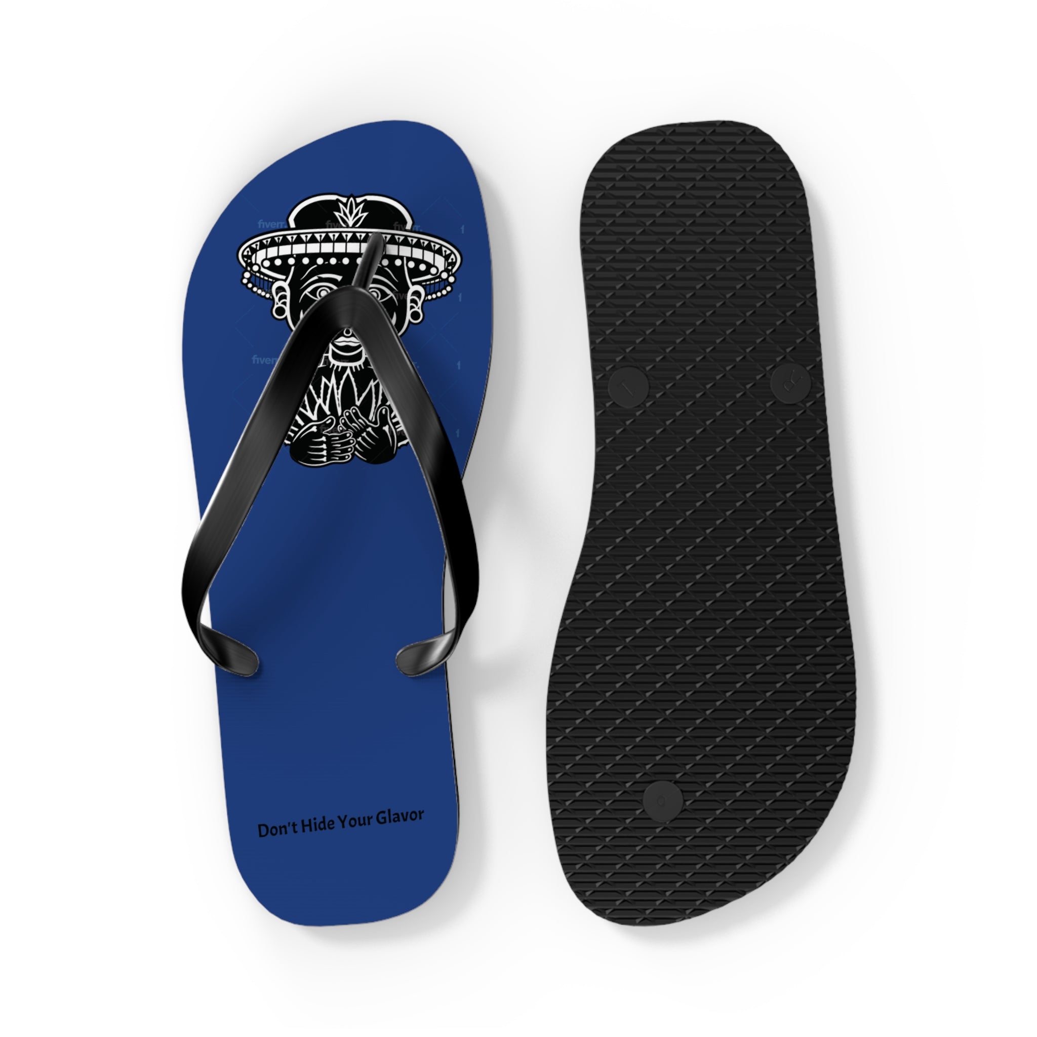 Classic Crown Graphic Flip Flops — 'Don’t Hide Your Glove' Printed Sandals