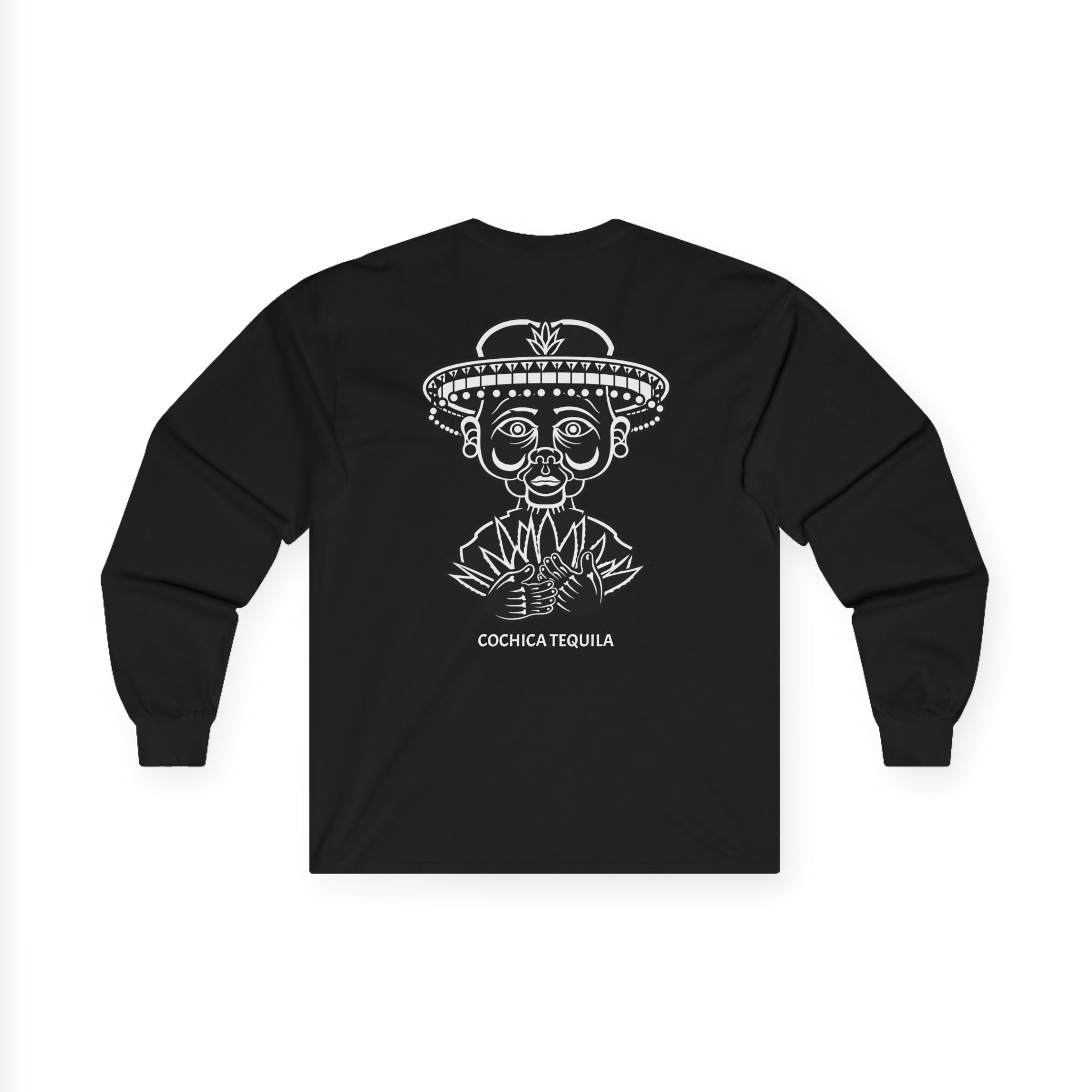 God Loves Spirits Long Sleeve Tee | Day of the Dead Tequila Skull Back Design