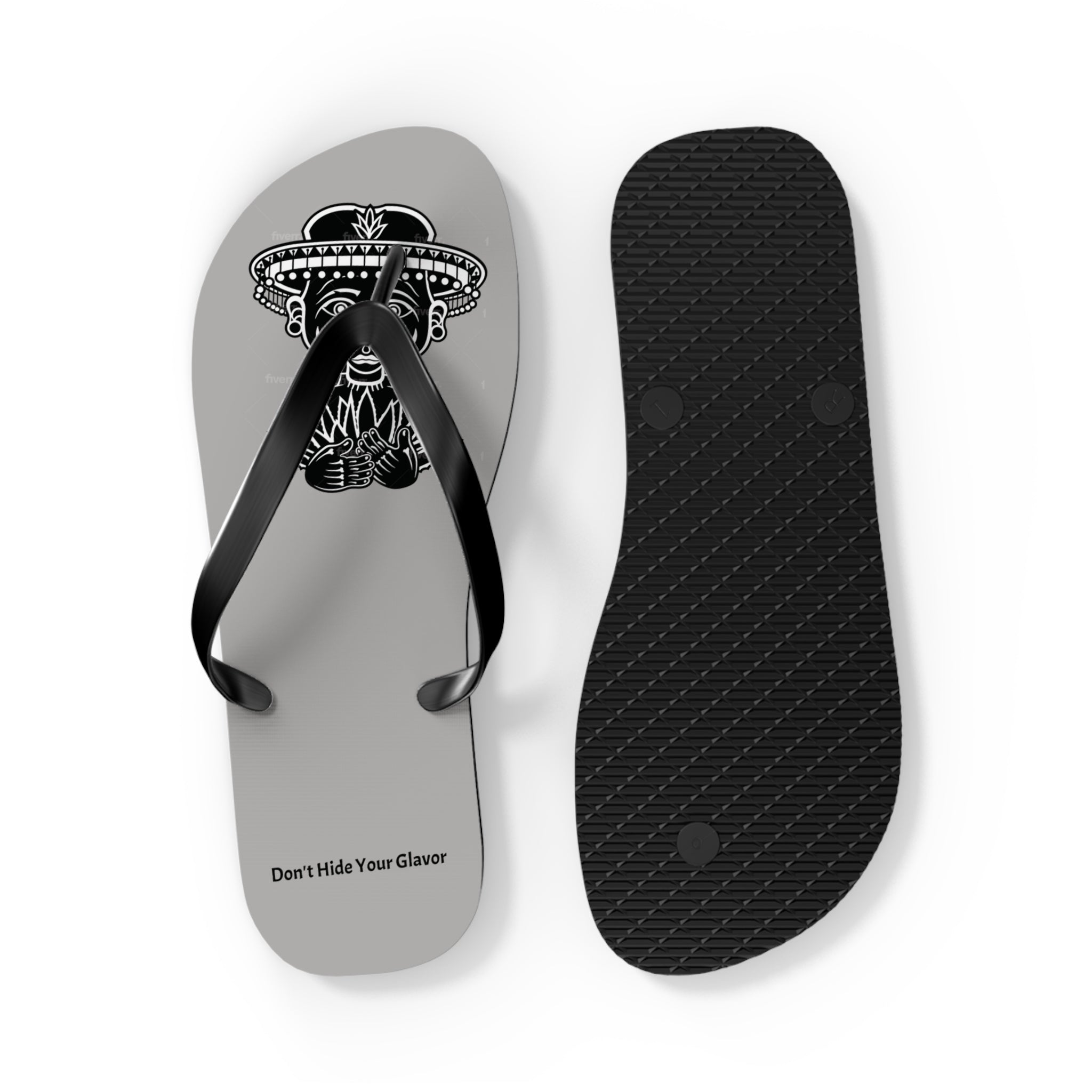 Classic Crown Graphic Flip Flops — 'Don’t Hide Your Glove' Printed Sandals
