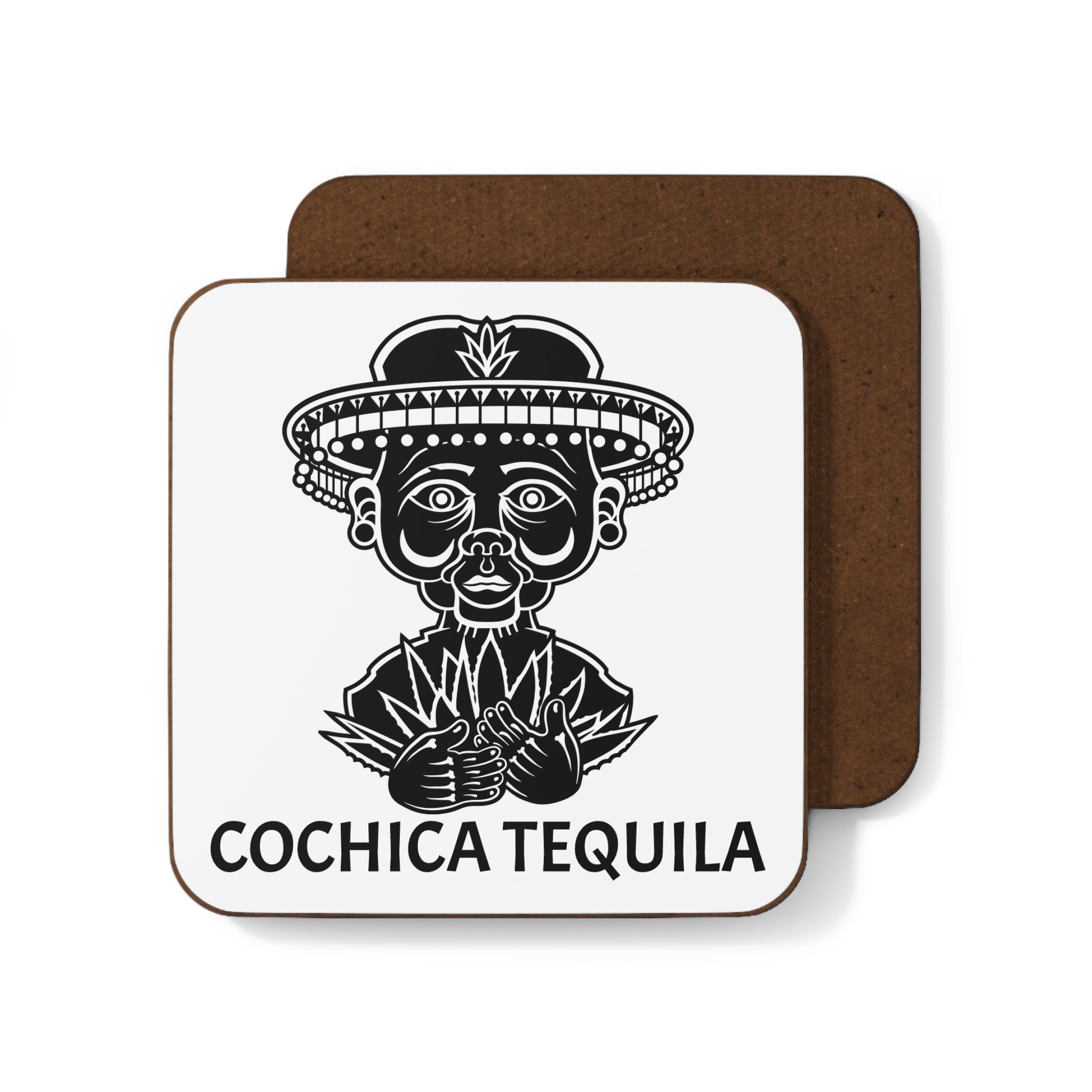 Cochica Tequila Skeleton Sombrero Coaster | Hardboard Back Coaster