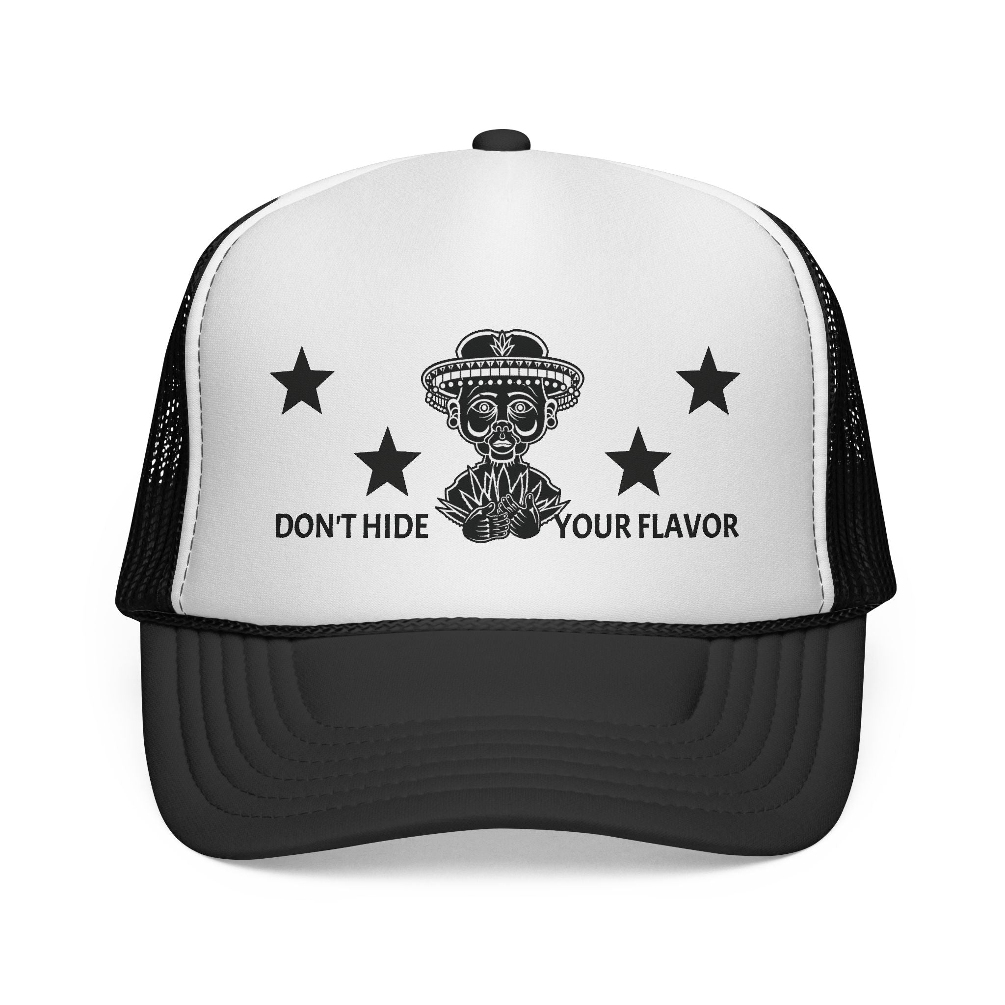 Trucker Cap – 'Don't Hide Your Flavor' Day of the Dead Skull Mesh Hat