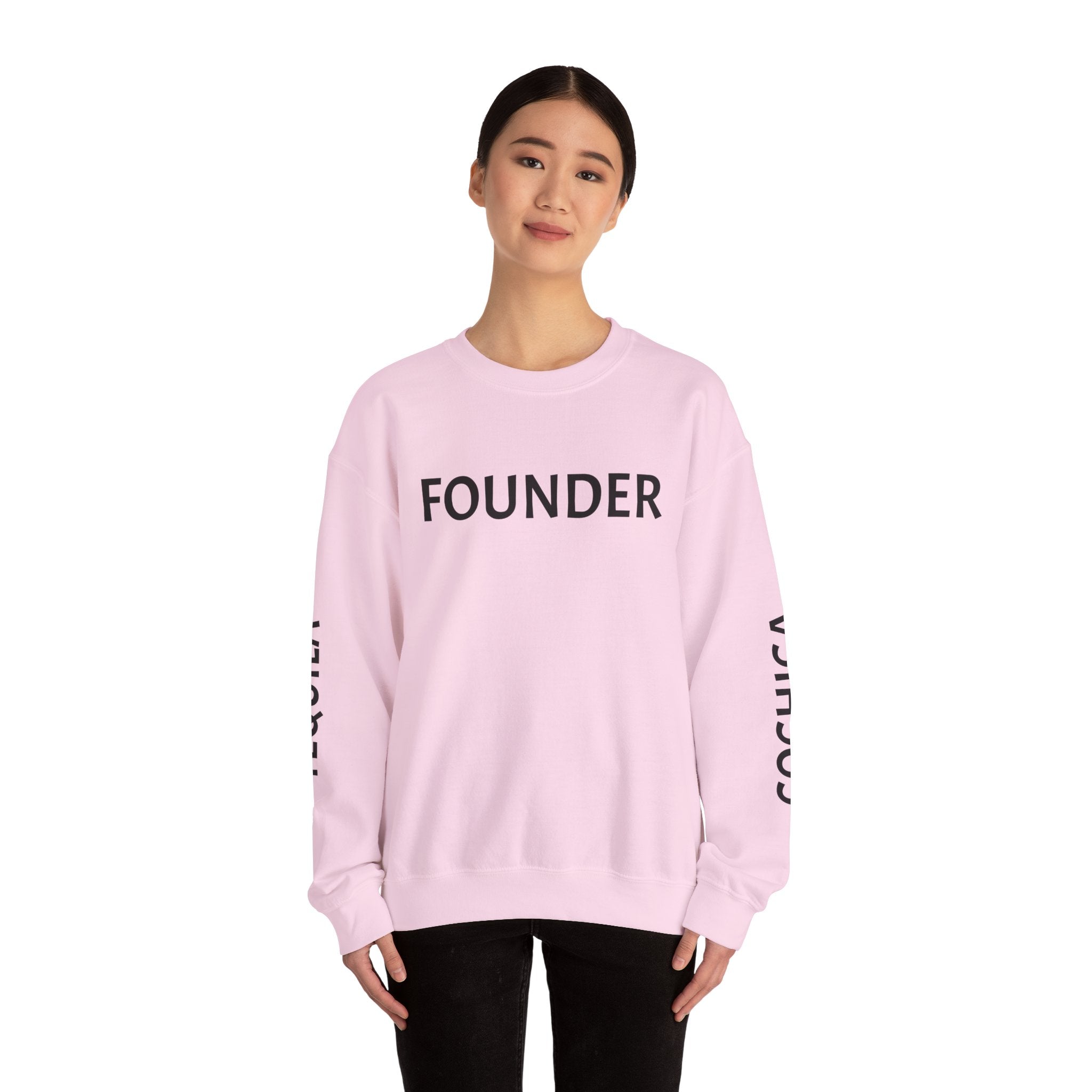 Founder Crewneck Sweatshirt | Tequila Sleeve Graphic, Day of the Dead Back Art