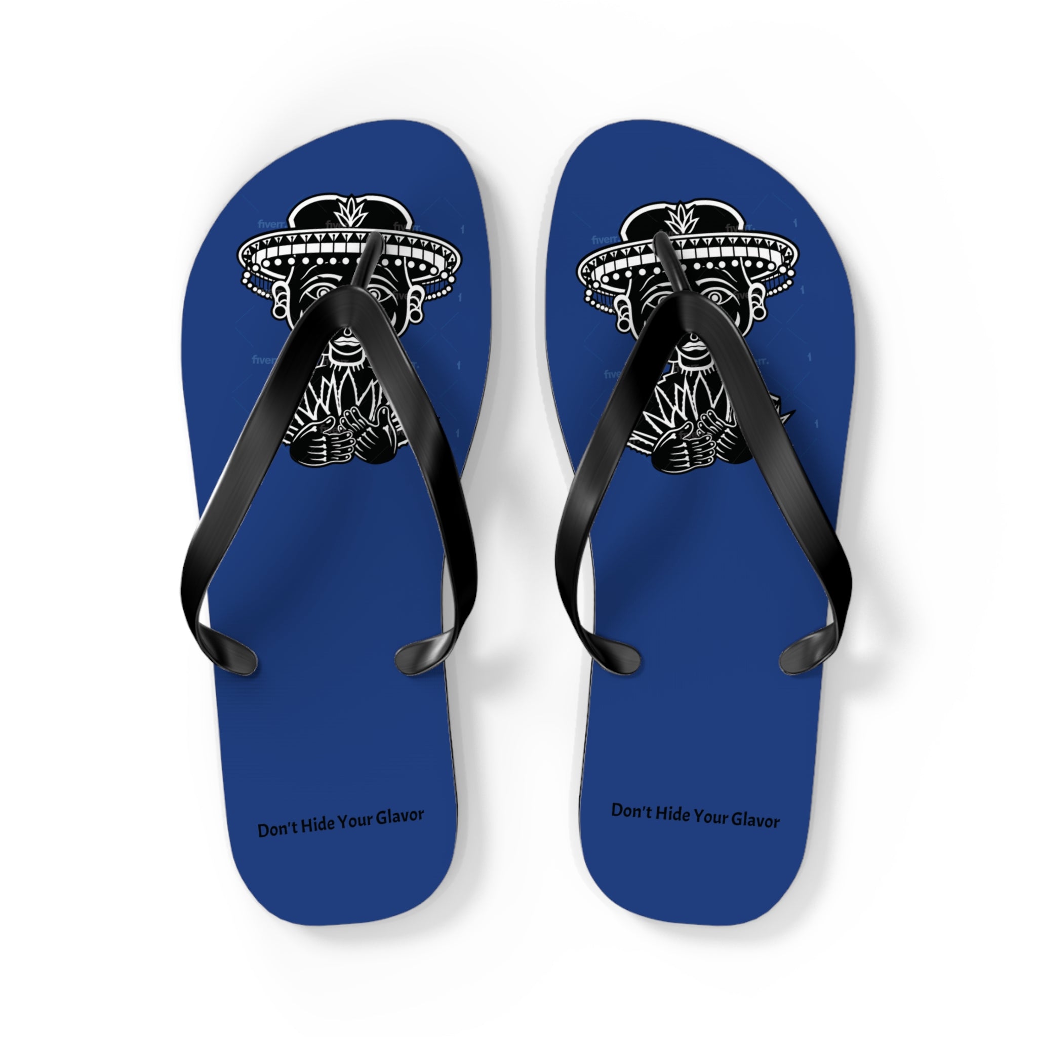 Classic Crown Graphic Flip Flops — 'Don’t Hide Your Glove' Printed Sandals