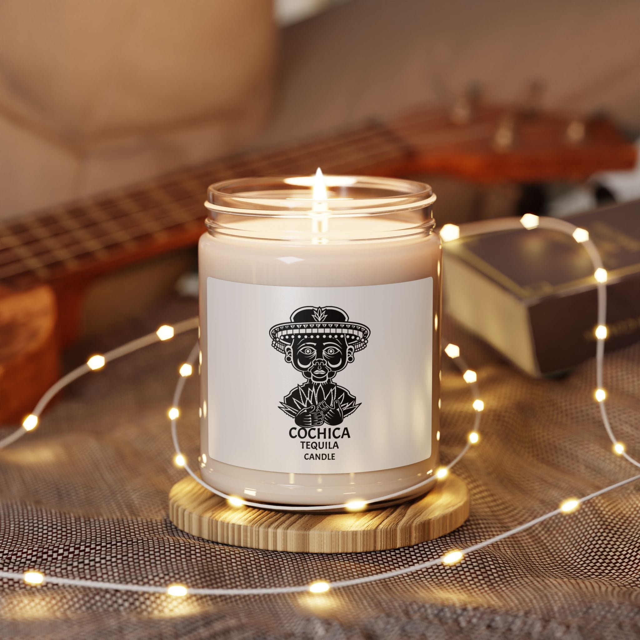 Cochica Tequila Skull Illustration Candle | Soy Candle 9oz